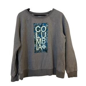 Columbia Hart Mountain Graphic Crew Sweatshirt Women’s XL City Grey Heather